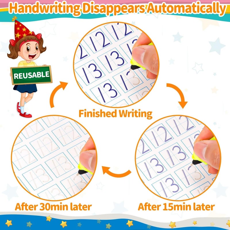 AALGO Large Magic Practice Copybook,Reusable Handwriting Practice for Kids 5-7 8-10,Grooved Writing Book Preschool Learning Activities - Image 4